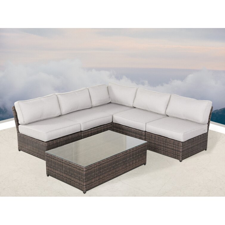 Latitude Run Moyeda Fully Assembled Piece Rattan Sofa Seating Group